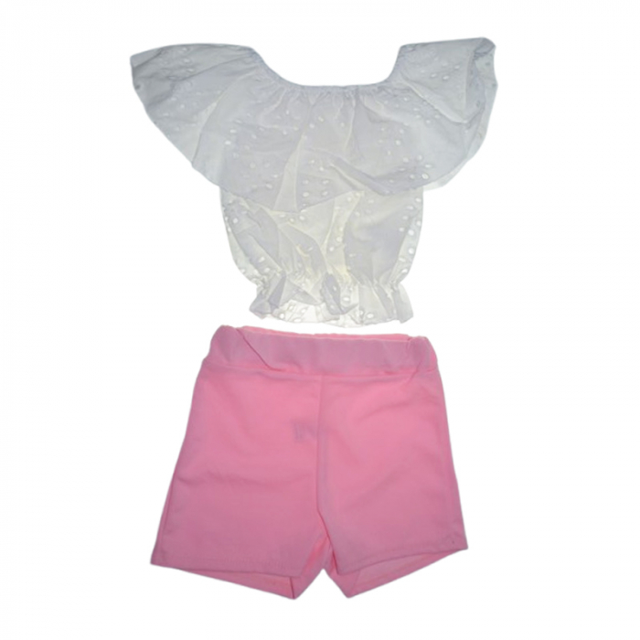 Compleu de vara, din 2 piese, pentru fete, Lucky, LK6123, Roz [2]