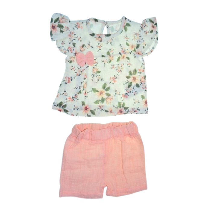 Compleu de vara din 2 piese, pentru fete, Mini Junior 2387M, Multicolor [1]