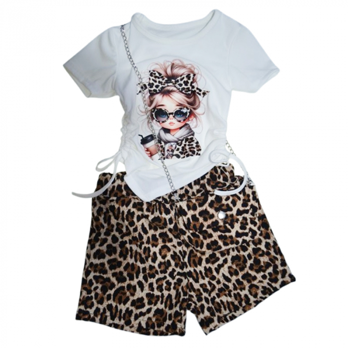 Compleu de vara, din 3 piese, pentru fete, Mini junior, C25120, Multicolor [1]