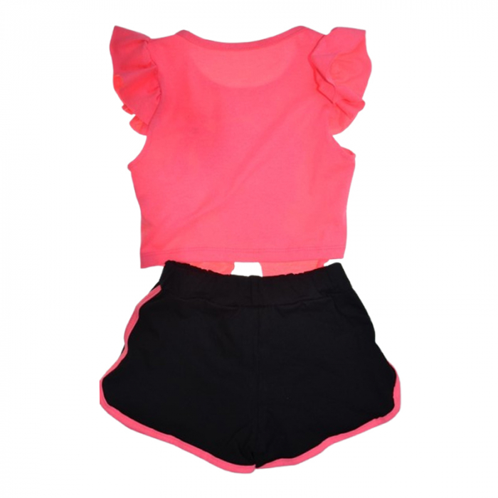 Compleu de vara, din 2 piese, pentru fete, Mini junior, C3253, Roz [2]