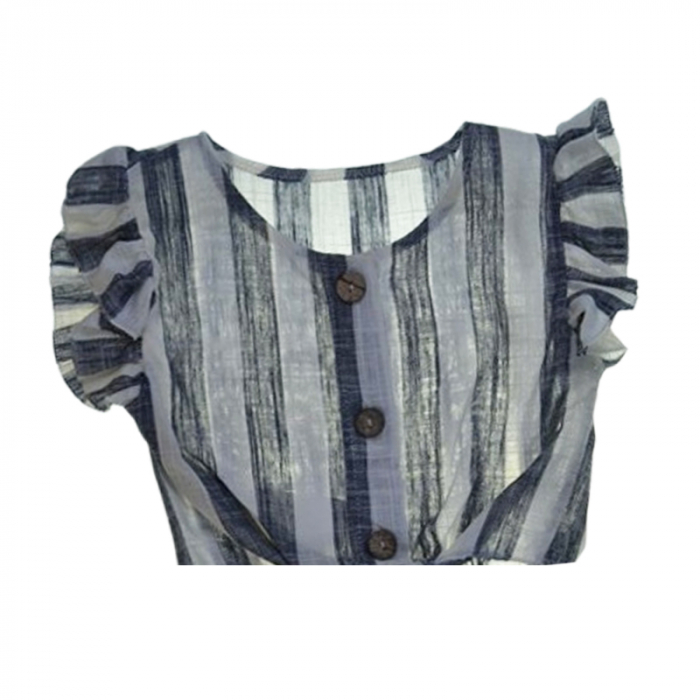 Compleu de vara, din 2 piese, pentru fete, Mini junior, C6029G, Gri [3]