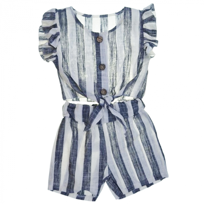 Compleu de vara, din 2 piese, pentru fete, Mini junior, C6029G, Gri [1]