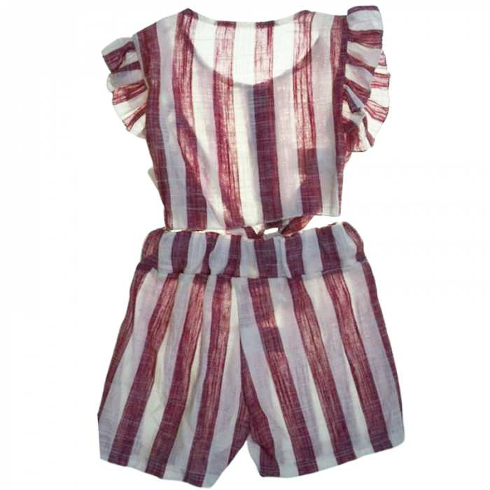 Compleu de vara, din 2 piese, pentru fete, Mini junior, C6029R, Rosu [2]