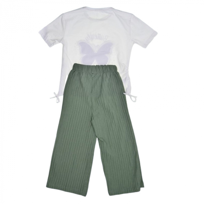 Compleu de vara, din 2 piese, pentru fete, Mini junior, C7279, Verde [2]