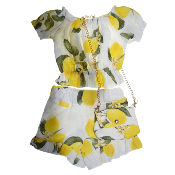Compleu de vara, din 3 piese, pentru fete, Mini junior, C405, Multicolor [1]