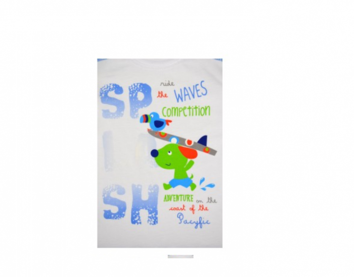 Compleu 2 piese de vara pentru baieti GT Splash Surfer GT-3774-74, Alb [2]