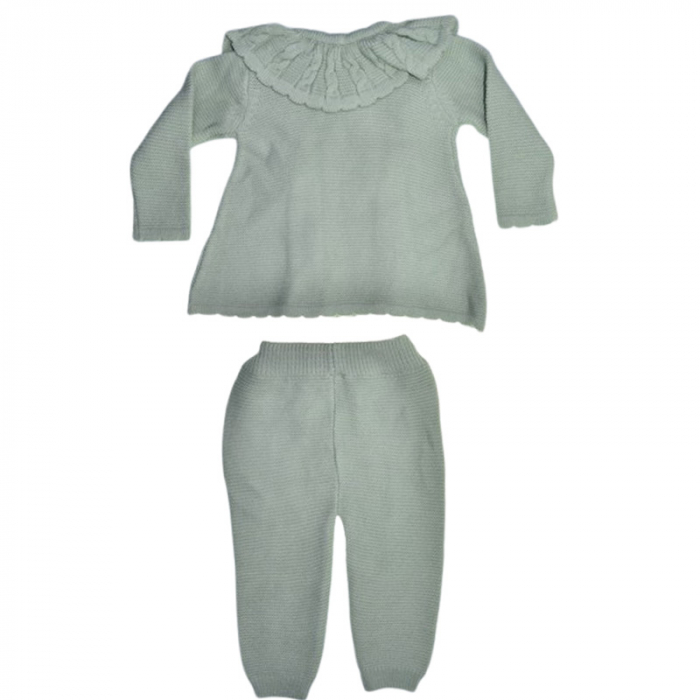 Compleu din 2 piese, bluza si pantaloni, pentru fete, Mini Junior 4142V, Verde [2]