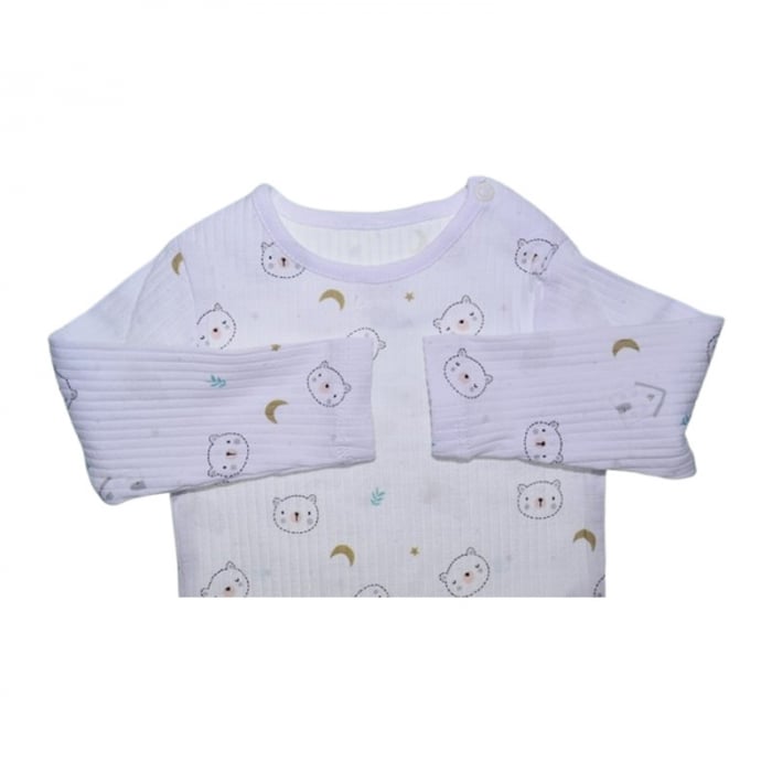 Compleu din 2 piese, body si pantaloni, pentru baieti, Mini Junior 2708C, Crem [4]