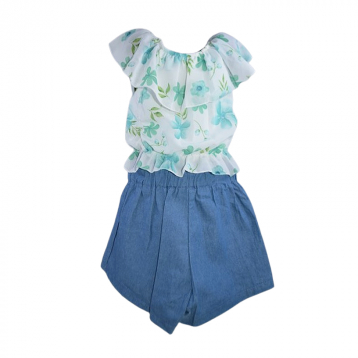 Compleu de vara, din 2 piese, pentru fete, Lucky, LK7268, Verde [3]