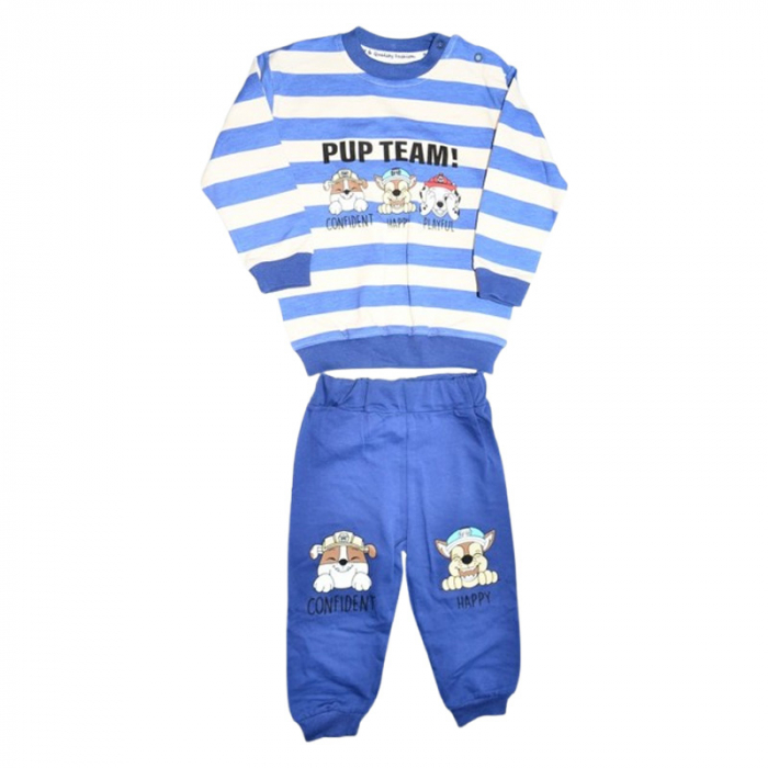 Compleu din 2 piese, pantaloni si bluza, pentru baieti, Mini Junior 2608A, Albastru [1]