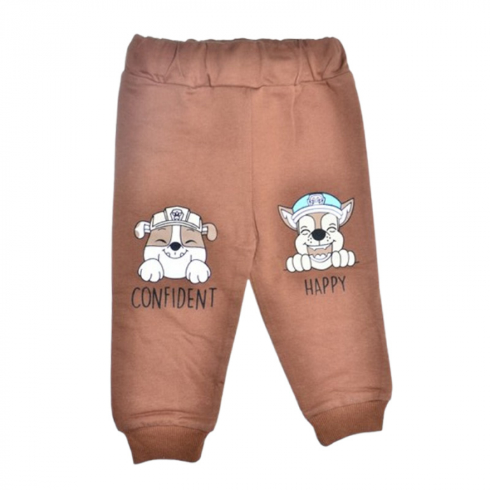 Compleu din 2 piese, pantaloni si bluza, pentru baieti, Mini Junior 2608M, Maro [4]
