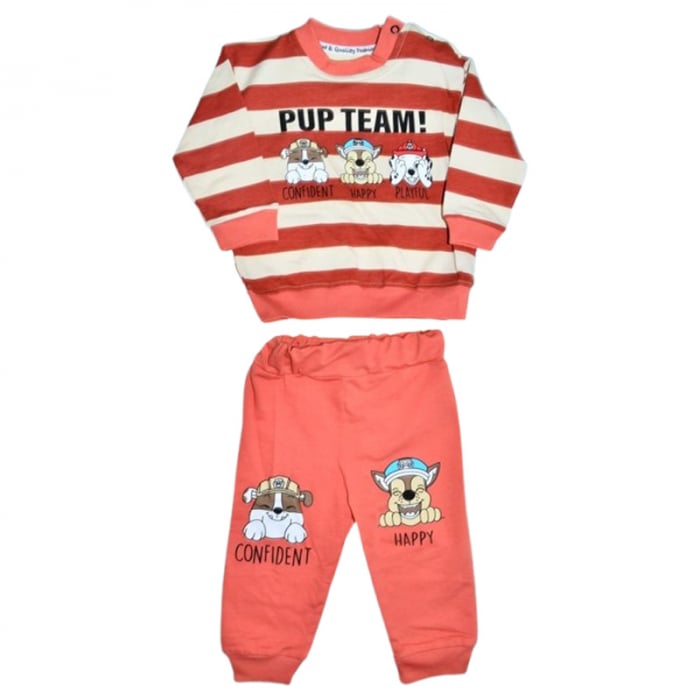 Compleu din 2 piese, pantaloni si bluza, pentru baieti, Mini Junior 2608R, Rosu [1]