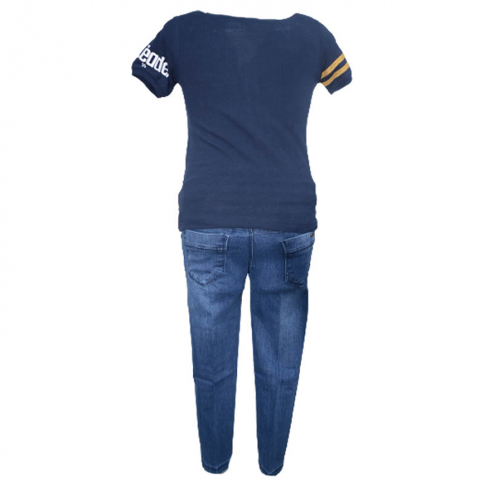 Compleu din 2 piese tricou si blugi pentru baieti WIGGLE KIDS 220323-BLE, Bleumarin [2]