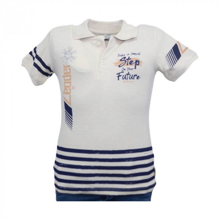 Compleu din 2 piese tricou si blugi pentru baieti WIGGLE KIDS 220323-CR, Crem [3]