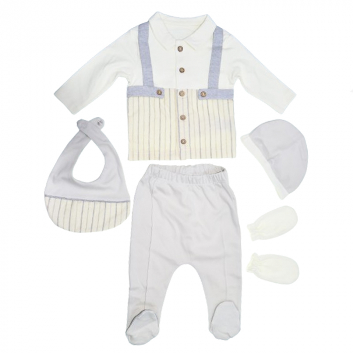 Compleu format din 5 piese pentru baieti Mini Junior COMP-4156, Gri [1]