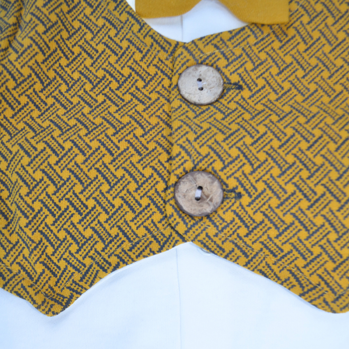 Compleu elegant 3 piese pentru baieti Ozce OZ7656, Mustariu [3]