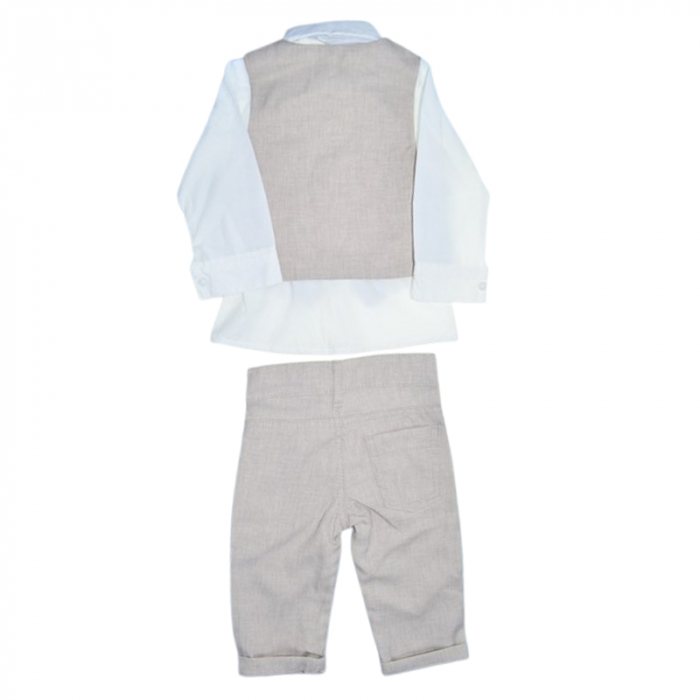 Compleu elegant 4 piese, pentru baieti, Mini Junior 3684, Crem [2]