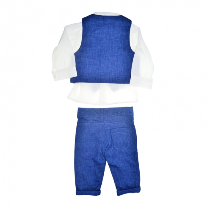 Compleu elegant 4 piese, pentru baieti, Mini Junior 3684A, Albastru [2]