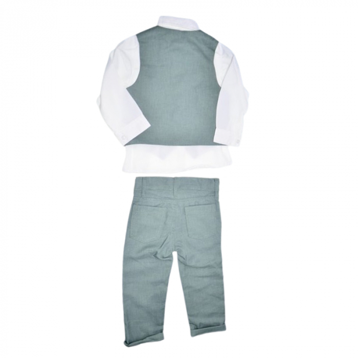 Compleu elegant 4 piese, pentru baieti, Mini Junior 3685BV, Verde [2]