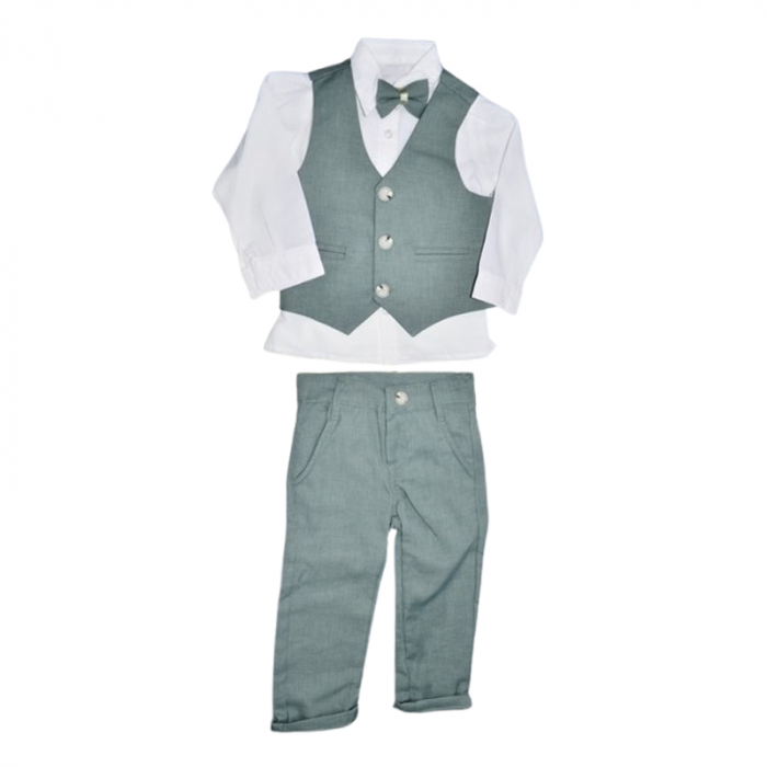 Compleu elegant 4 piese, pentru baieti, Mini Junior 3685BV, Verde [1]