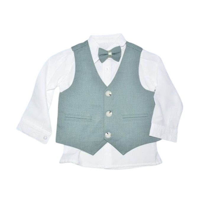 Compleu elegant 4 piese, pentru baieti, Mini Junior 3685BV, Verde [3]