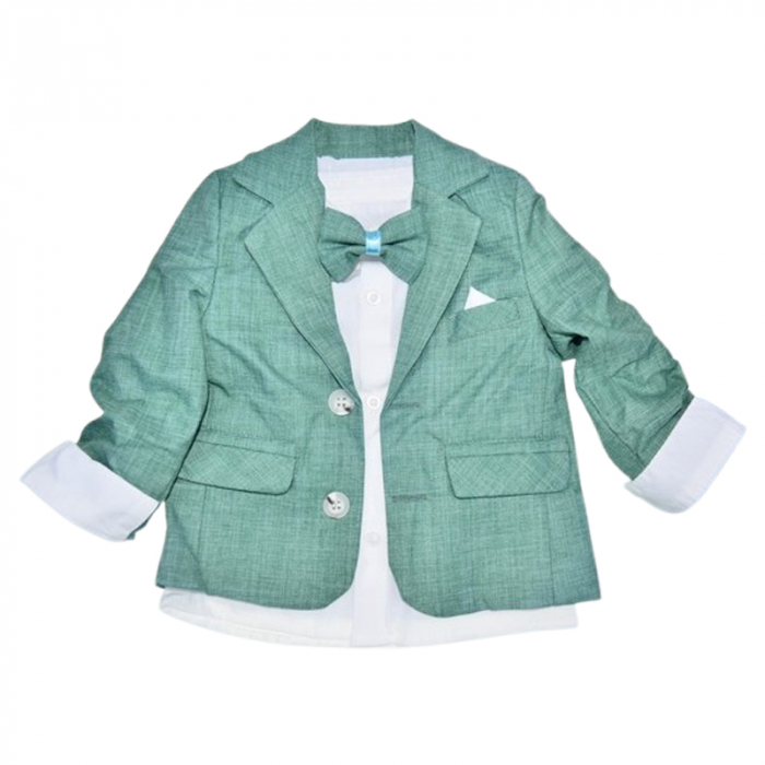 Compleu elegant 4 piese, pentru baieti, Mini Junior 3735, Verde [4]