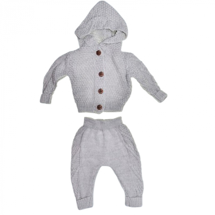 Compleu format din 2 piese, pentru baieti, Mini Junior 7821G, Gri [1]