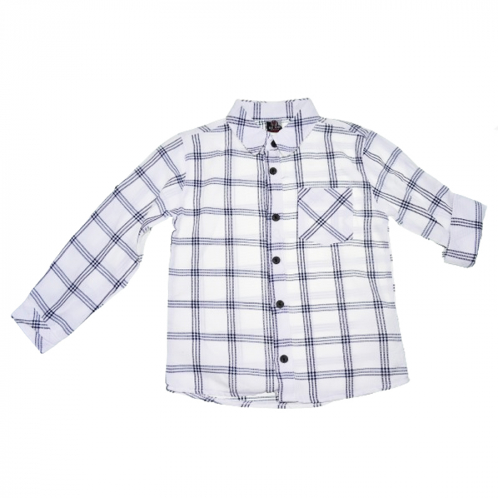 Compleu format din 3 piese pantaloni, camasa si bretele pentru baieti Mini Junior COMP-1271, Albastru [4]