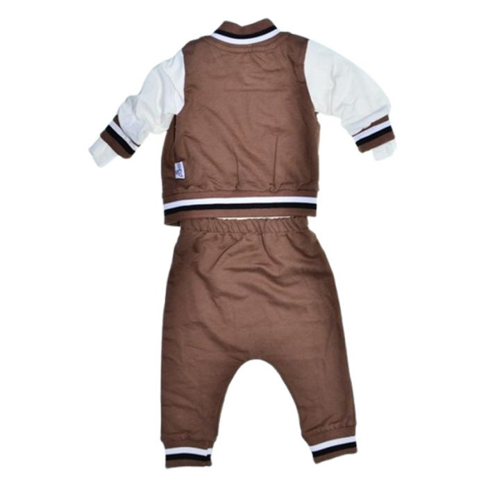 Compleu format din 3 piese, pentru baieti, Mini Junior 1394M, Maro [2]