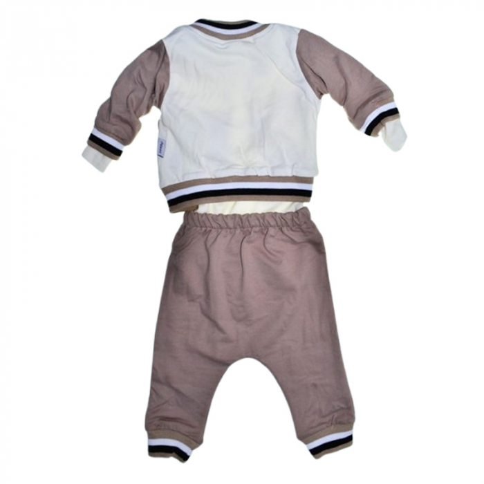 Compleu format din 3 piese, pentru baieti, Mini Junior 1401B2, Bej [2]