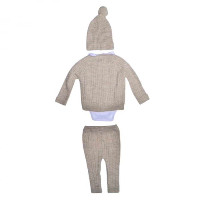 Compleu format din 4 piese, pentru baieti, Mini Junior 4126C, Crem [2]