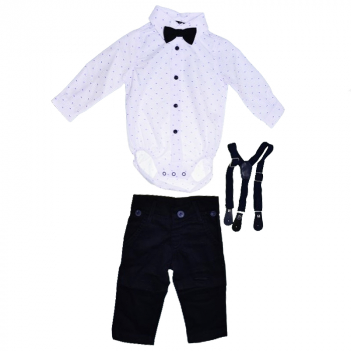 Compleu format din 4 piese pentru baieti Mini Junior COMP-1602, Albastru [1]