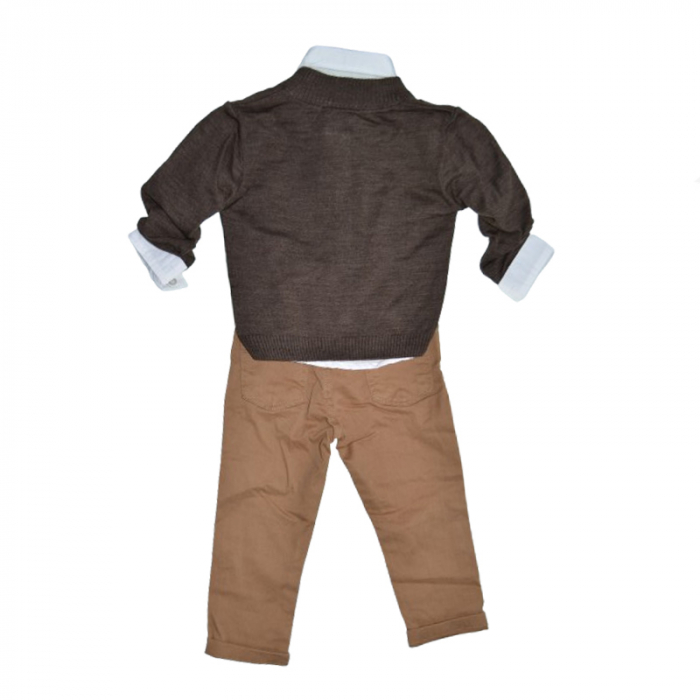 Compleu format din 4 piese pentru baieti Mini Junior COMP-7105, Maro [2]