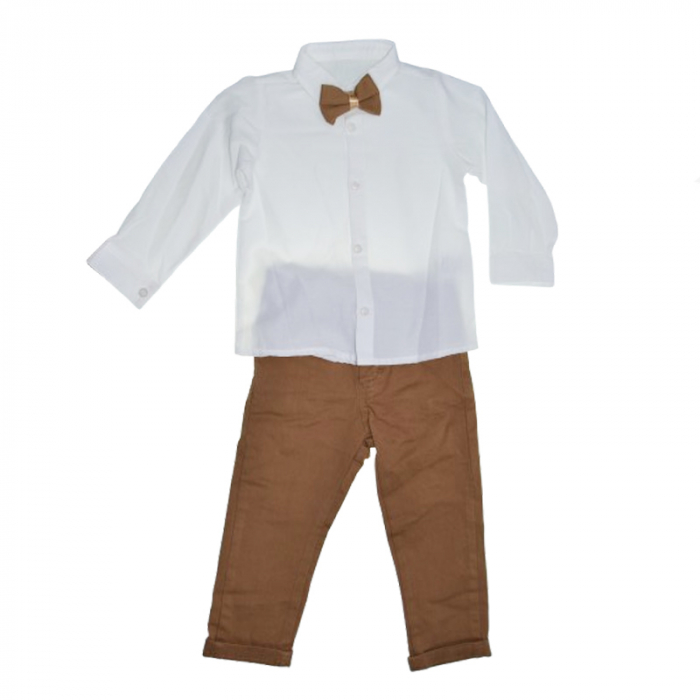 Compleu format din 4 piese pentru baieti Mini Junior COMP-7105, Maro [3]