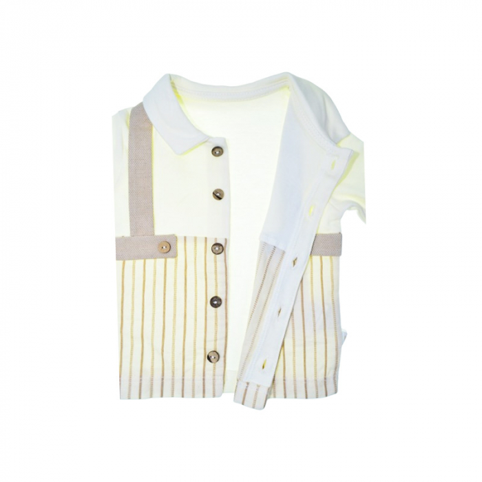 Compleu format din 5 piese pentru baieti, Mini Junior COMP-4095, Crem [4]