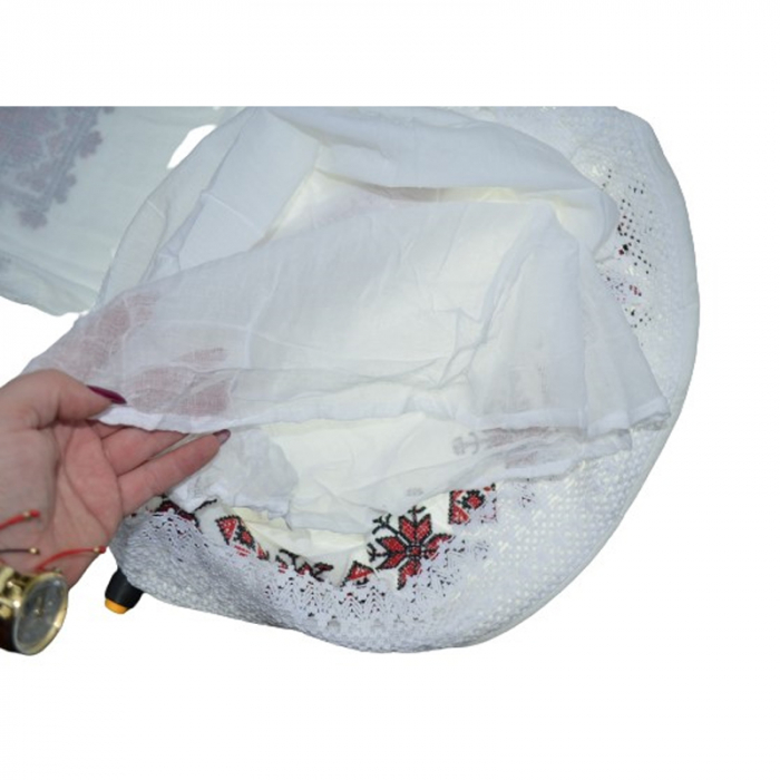 Compleu traditional 2 piese ie si poale pentru fete Mini Junior MRII-3, Alb [5]
