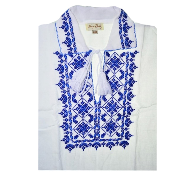 Compleu traditional, din 3 piese, pentru baieti, Mini Junior CB1411-4, Alb [7]