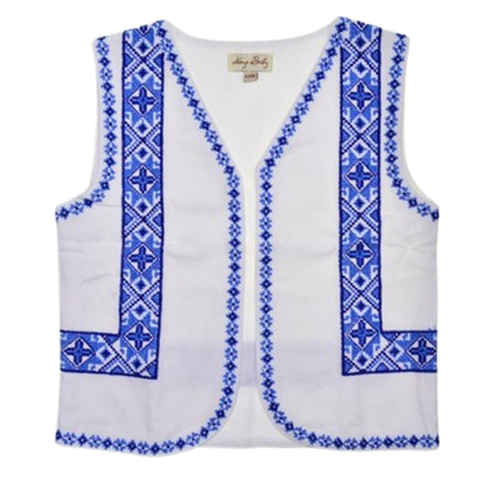 Compleu traditional, din 3 piese, pentru baieti, Mini Junior CB1411-4, Alb [8]