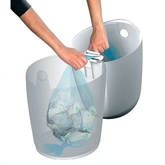 Cos ermetic cu 3 rezerve pentru scutece Angelcare AD-8000, Alb [2]