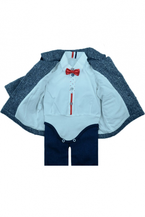Costum botez 5 piese pentru baieti Baby Colibra 8110062 [7]