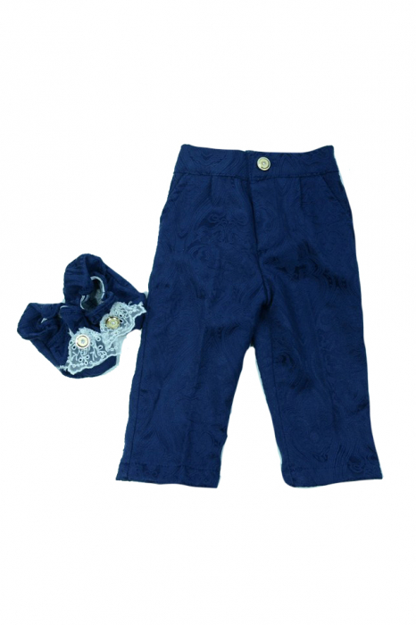 Costum botez 5 piese pentru baieti Micul Vip CBMV3-B [4]