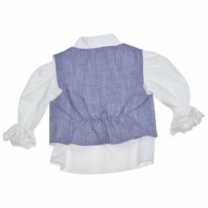 Costum botez din 4 piese pentru baieti Duomar 20623-1, Albastru [2]