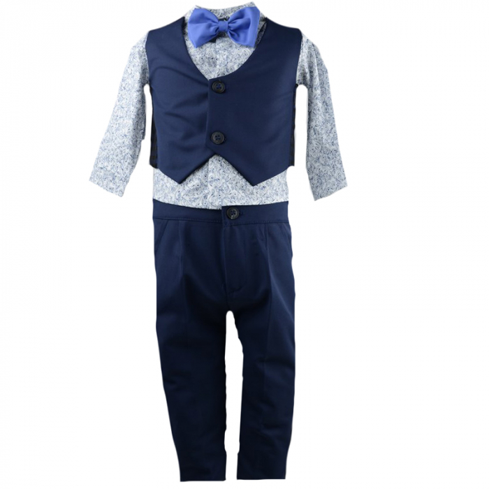Costum botez 6 piese pentru baieti Mini Junior 03-COS [3]