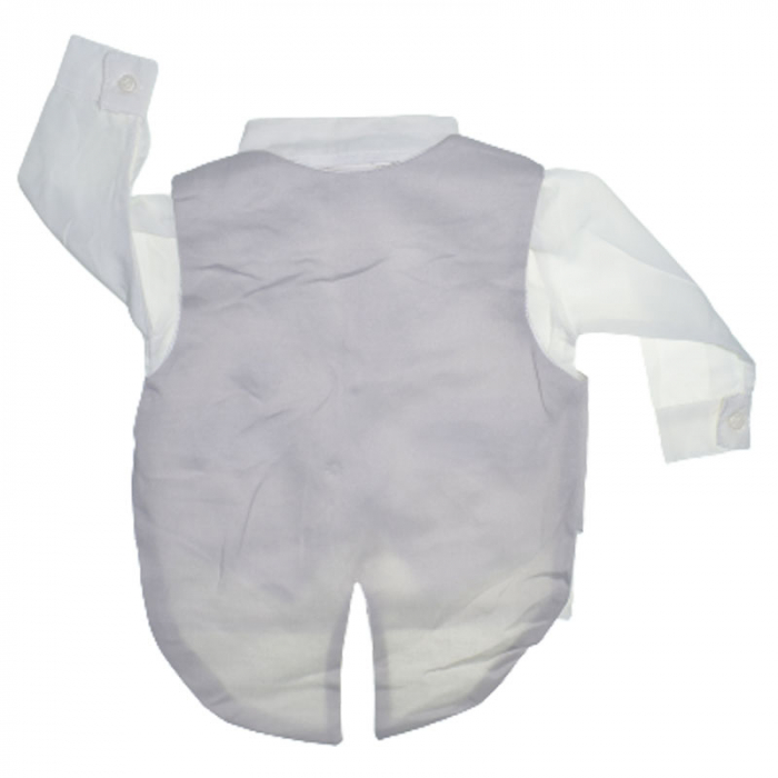 Costum botez din 5 piese pentru baieti Babylia 030823, Gri [3]
