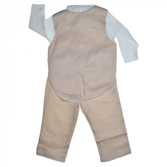 Costum botez din 5 piese pentru baieti Babylia 030823-2, Bej [2]