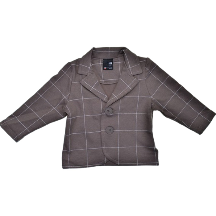 Costum casual de bumbac, în carouri, pentru baieti, GT 0534-68, Gri [5]