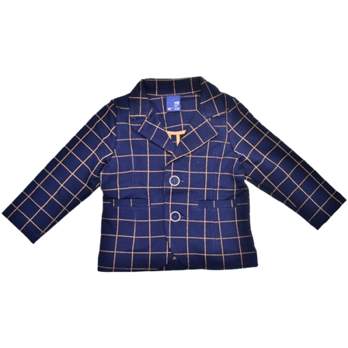 Costum casual de bumbac, în carouri, pentru baieti, GT 9396-92, Bleumarin [8]