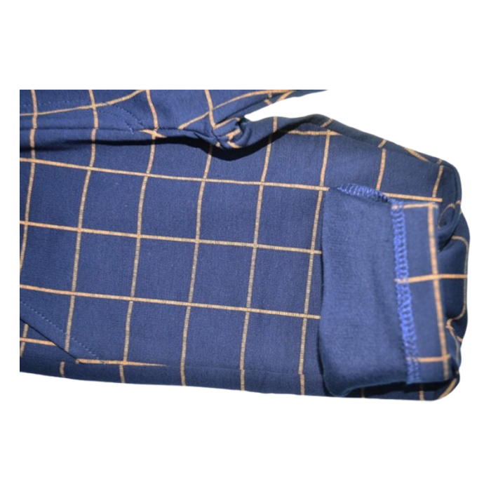 Costum casual de bumbac, în carouri, pentru baieti, GT 9396-92, Bleumarin [7]