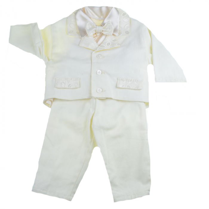 Costum de botez 4 piese pentru baieti Mini Junior CEB-37 [1]