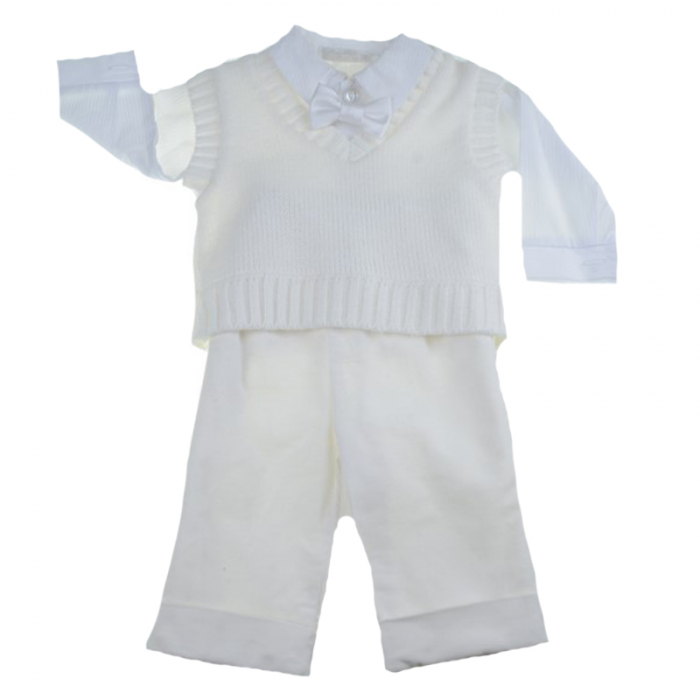 Costum de botez 4 piese pentru baieti Mini Junior CEB-62 [1]